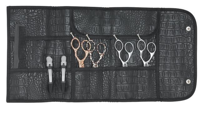 Sibel Scharentas Multi Toll Roll Zwart Kroko 0151008