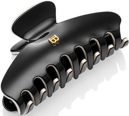 Balmain Cellulose Acetate Pince a Cheveux M Black/White