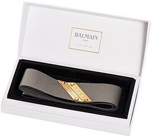 Balmain Genuine Leather Headband Silver