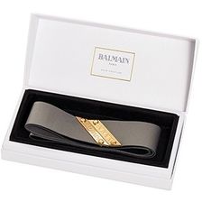 Balmain Genuine Leather Headband Silver