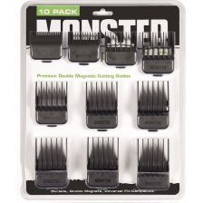 Monster Clippers Magnetic Attachment Combs Black 10pcs