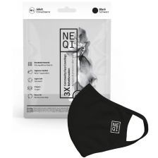 Neqi Community Face Coverings Black L-M 3 stuks