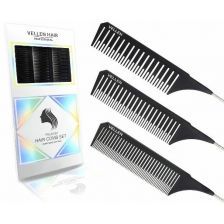 Vellen Hair Kammenset 3st Premium Zwart