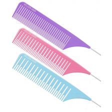 Vellen Hair Kammenset 3st Premium Paars/Roze/Blauw