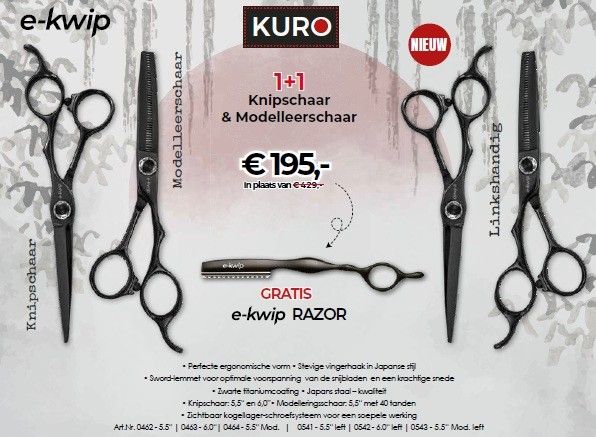 E-Kwip Kuro Left Set met gratis Razor