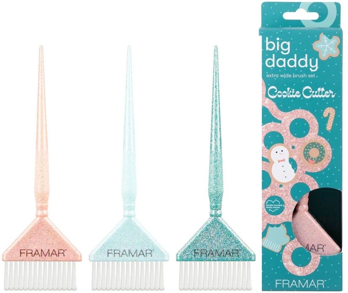 Framar Big Daddy Brush Set Cookie Cutter 3pcs