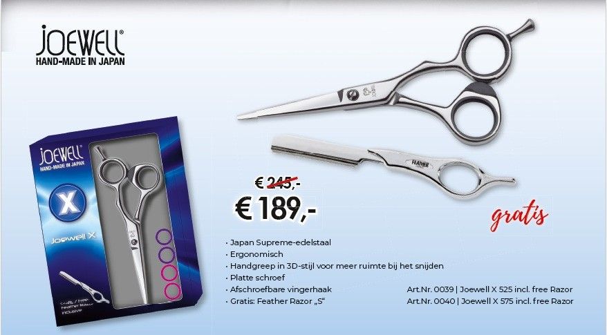 Joewell X inkl. free Feather Razor S