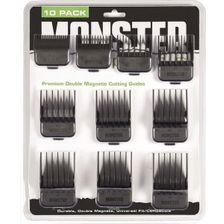 Monster Clippers Magnetic Attachment Combs Black 10pcs
