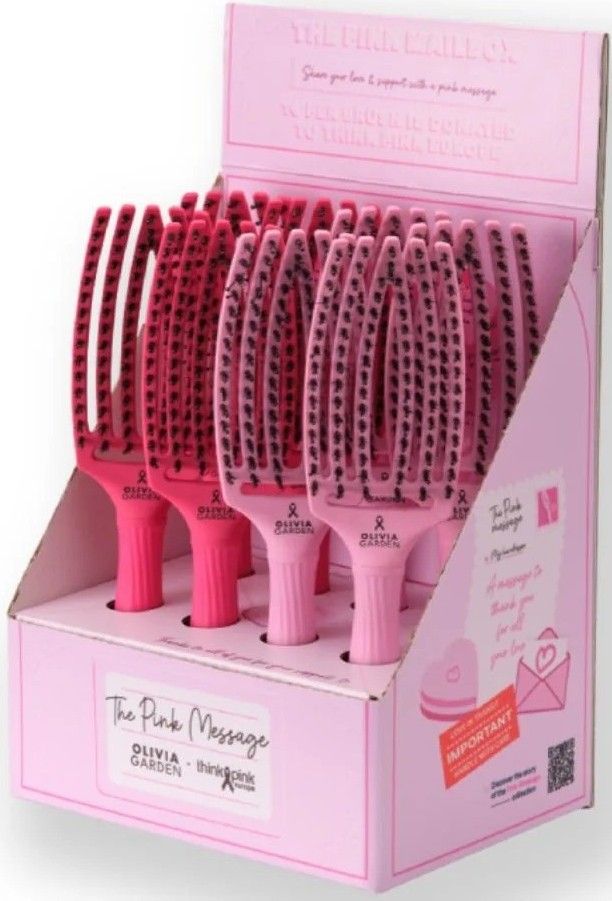 Olivia Garden Fingerbrush Think Pink display 8st