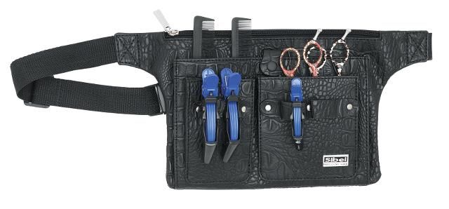 Sibel Belt 3 zwarte holsterceintuur matte kroko 0151016